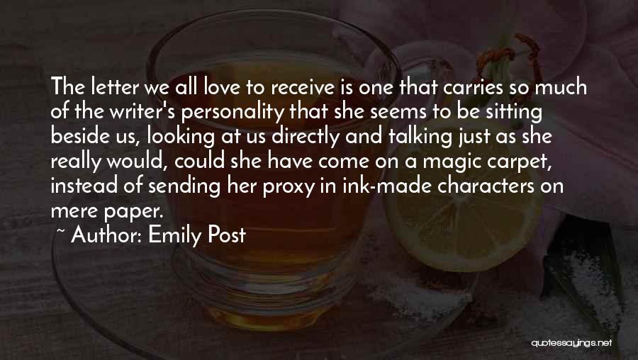 Sending You All My Love Quotes By Emily Post