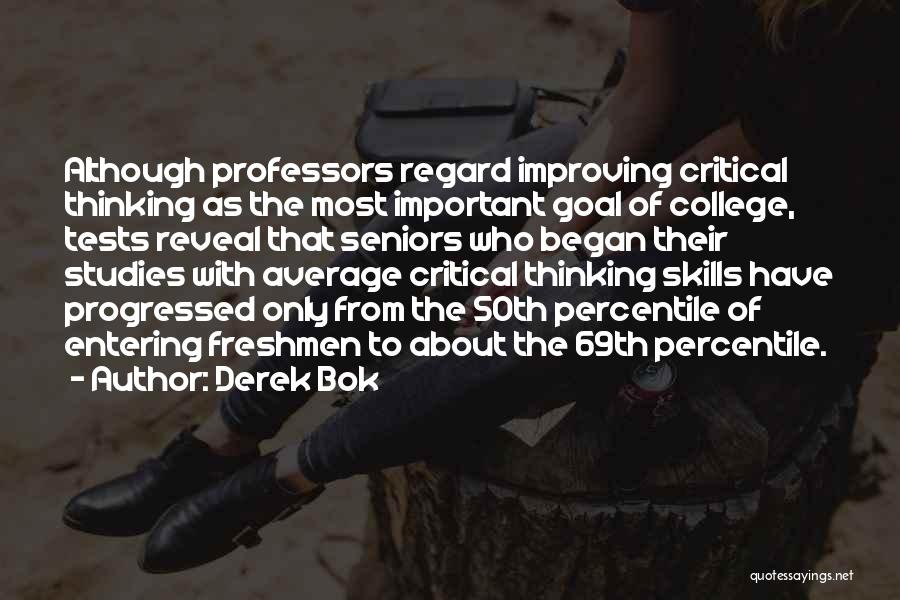 Seniors In College Quotes By Derek Bok