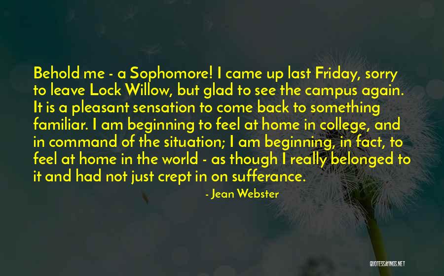 Sensation Home Quotes By Jean Webster Sensation Home Quotes By Jean Webster
