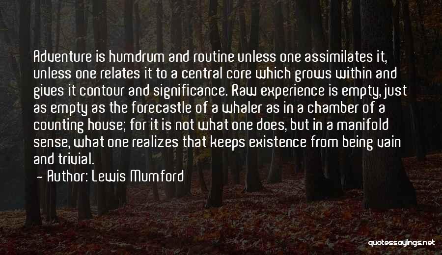 Sense Of Adventure Quotes By Lewis Mumford