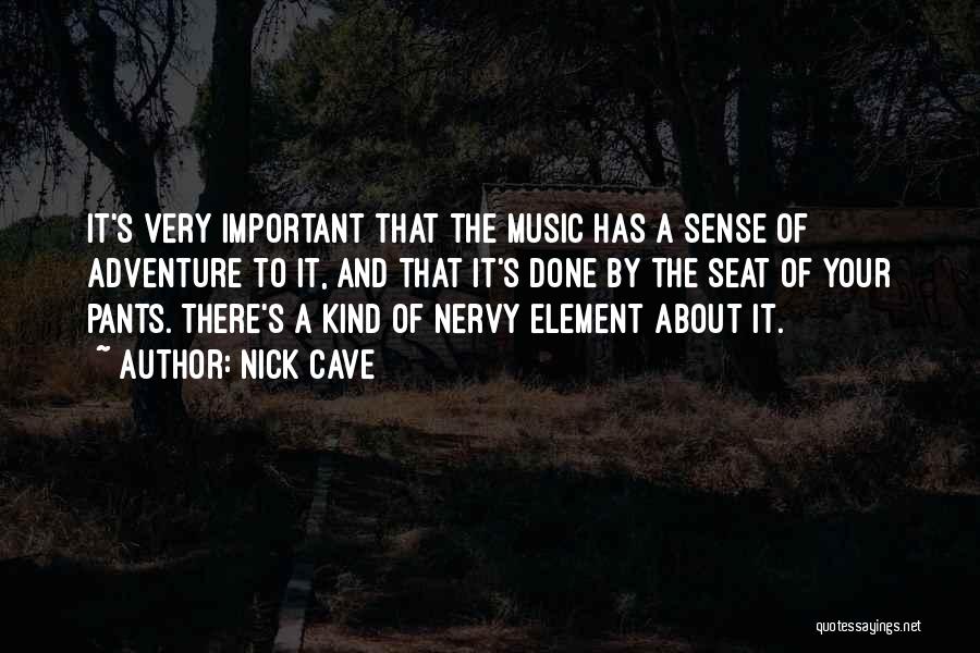 Sense Of Adventure Quotes By Nick Cave