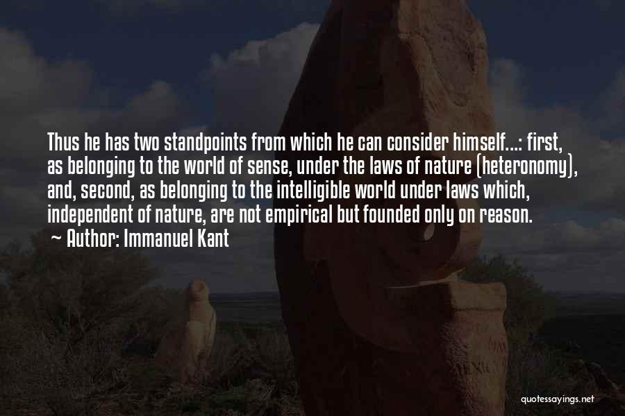 Sense Of Belonging Quotes By Immanuel Kant