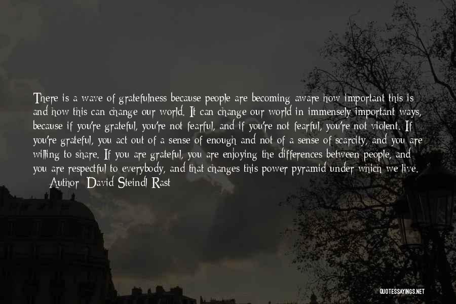 Sense Of Gratitude Quotes By David Steindl-Rast