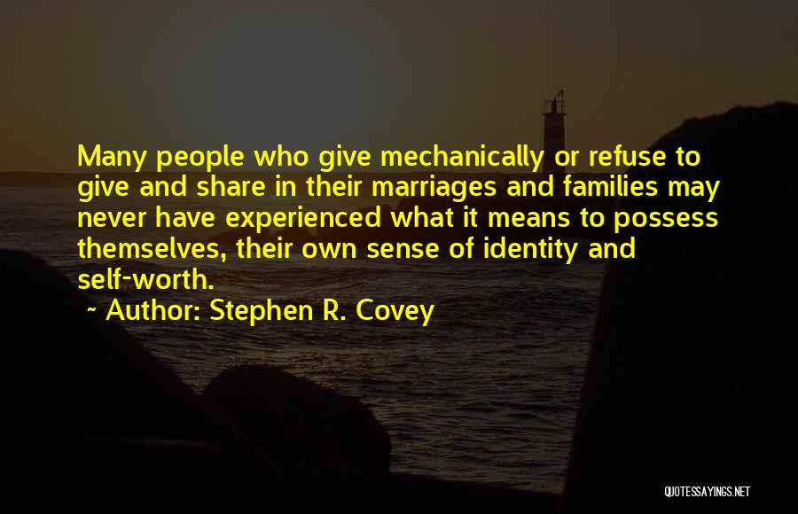 Sense Of Self Worth Quotes By Stephen R. Covey