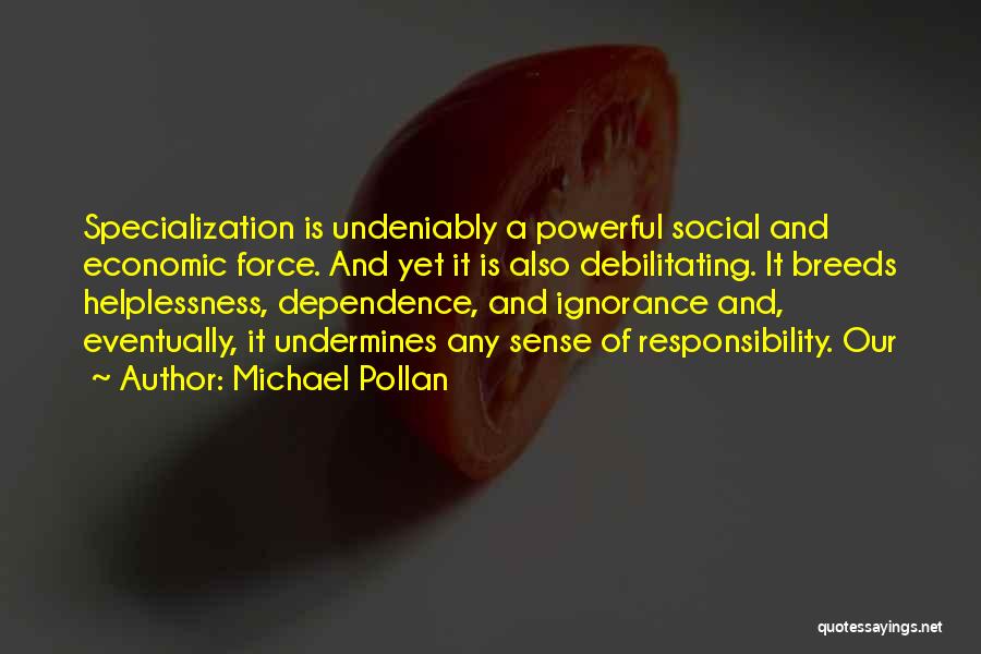 Sense Of Social Responsibility Quotes By Michael Pollan