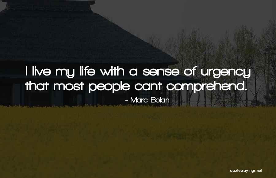 Sense Of Urgency Quotes By Marc Bolan