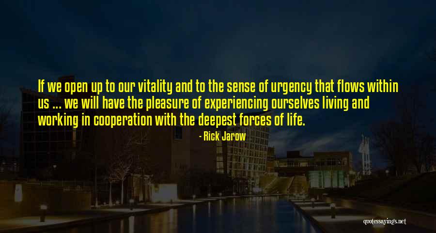 Sense Of Urgency Quotes By Rick Jarow