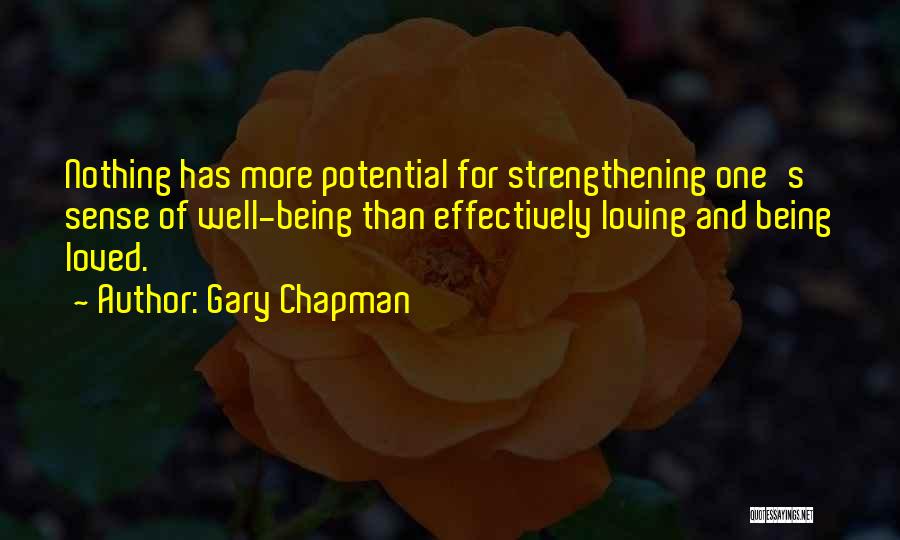 Sense Of Well Being Quotes By Gary Chapman