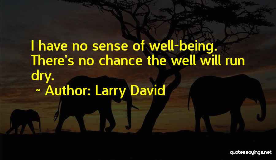 Sense Of Well Being Quotes By Larry David