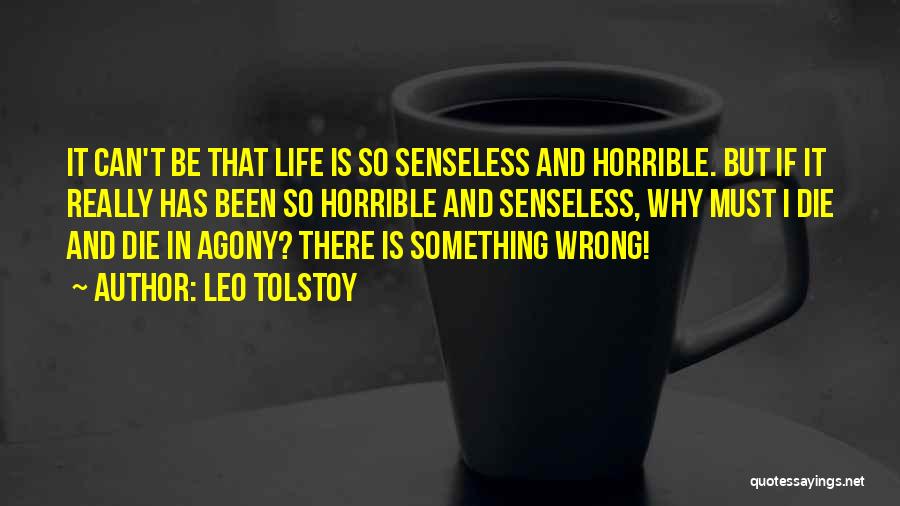 Senseless Death Quotes By Leo Tolstoy