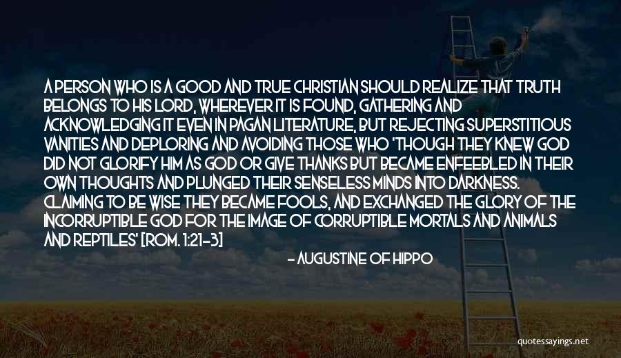 Senseless Person Quotes By Augustine Of Hippo