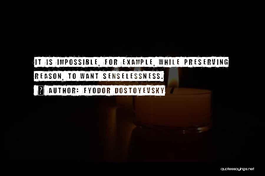 Senselessness Quotes By Fyodor Dostoyevsky