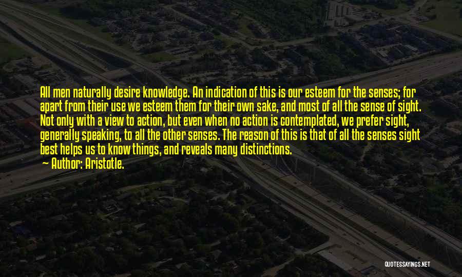Senses And Knowledge Quotes By Aristotle.