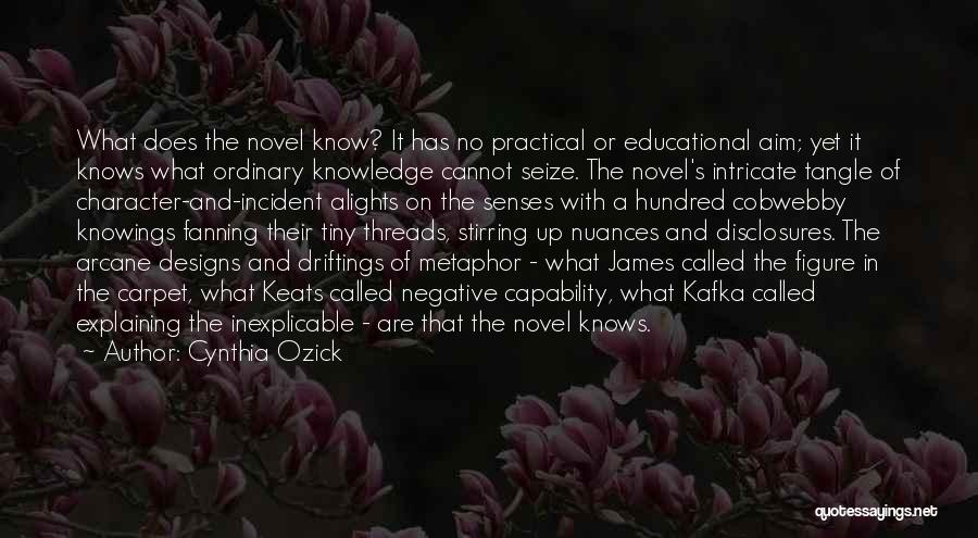 Senses And Knowledge Quotes By Cynthia Ozick