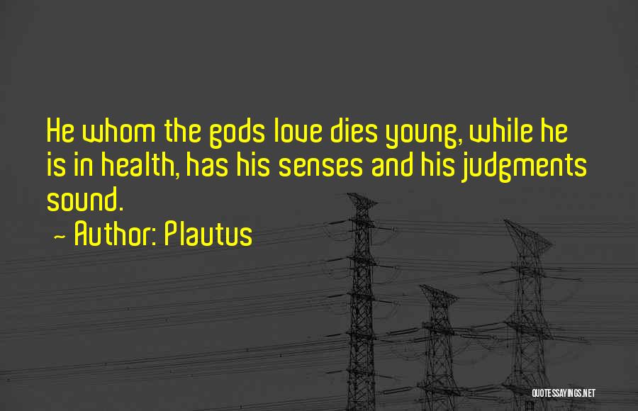 Senses Love Quotes By Plautus