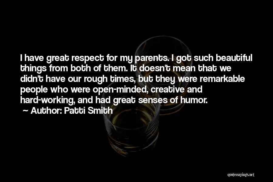 Senses Of Humor Quotes By Patti Smith