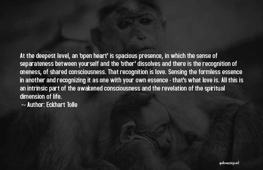 Sensing Quotes By Eckhart Tolle