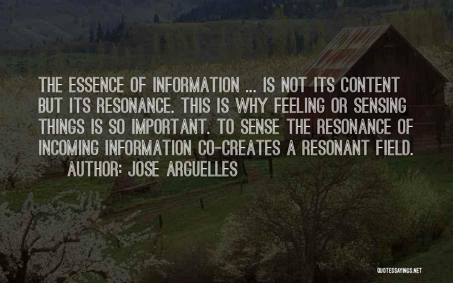 Sensing Quotes By Jose Arguelles