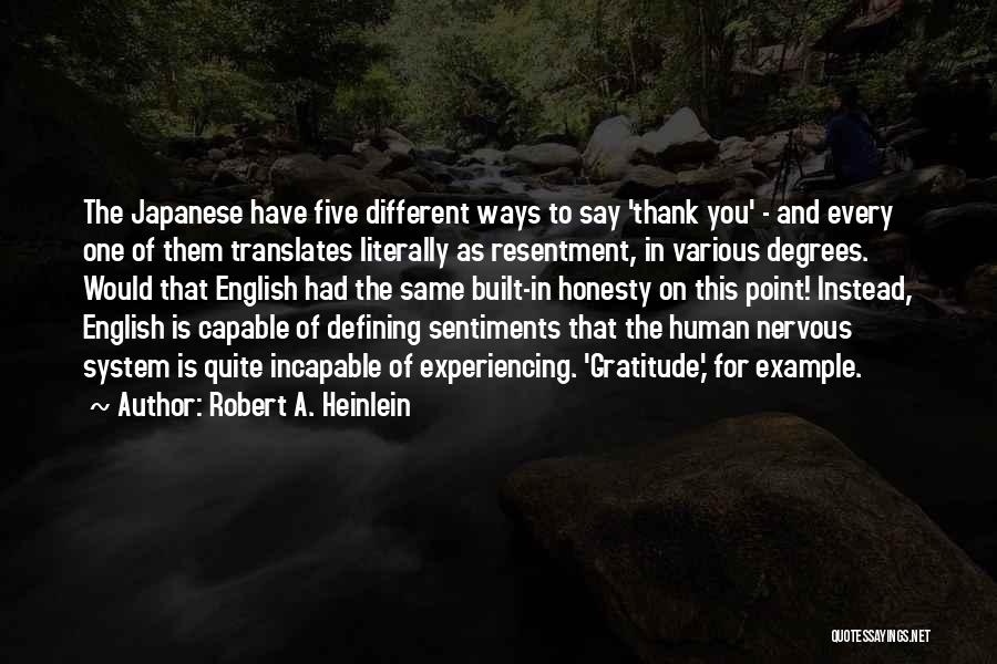 Sentiments Quotes By Robert A. Heinlein
