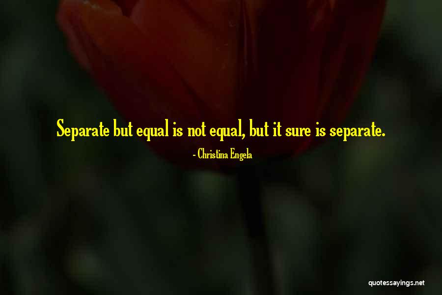 Separate But Not Equal Quotes By Christina Engela