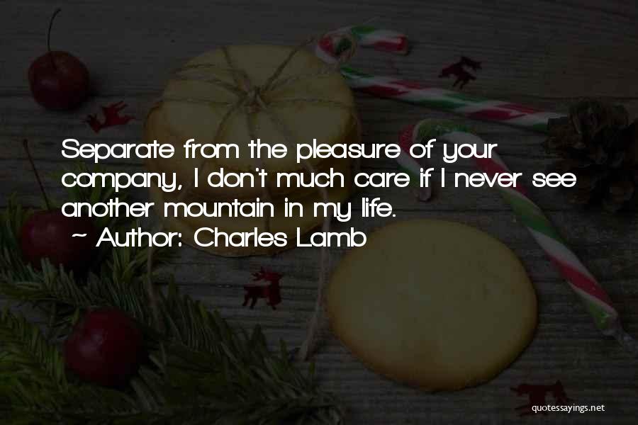 Separate Friendship Quotes By Charles Lamb