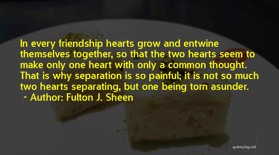 Separating Friendship Quotes By Fulton J. Sheen
