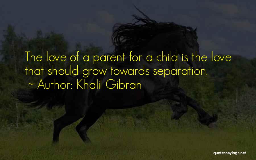 Separation From Child Quotes By Khalil Gibran