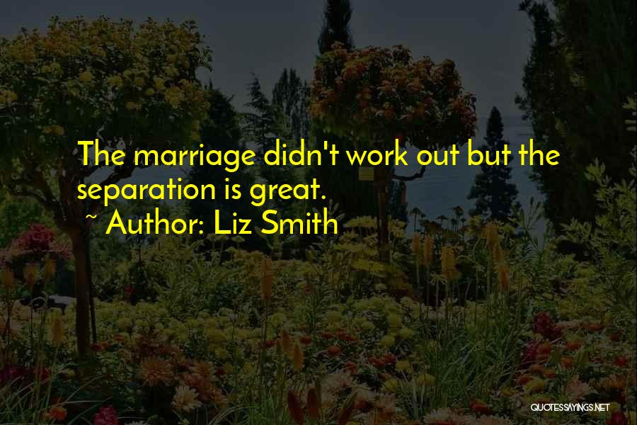 Separation From Work Quotes By Liz Smith