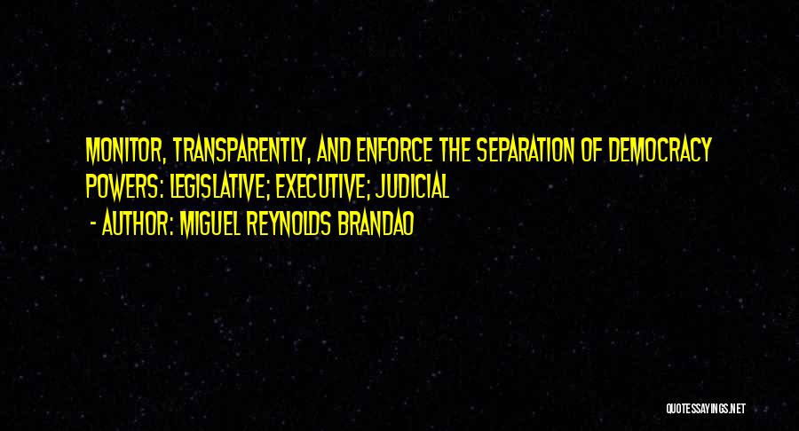 Separation Of Powers Quotes By Miguel Reynolds Brandao