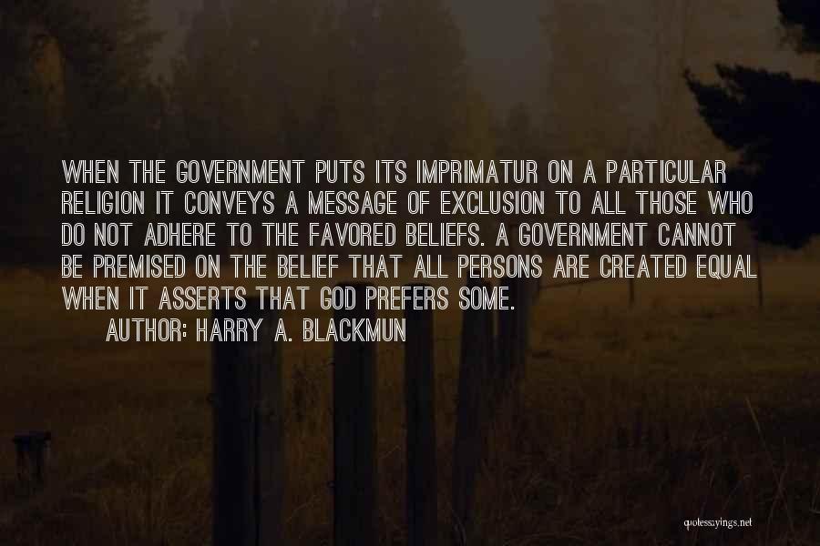 Separation Of Religion And Politics Quotes By Harry A. Blackmun