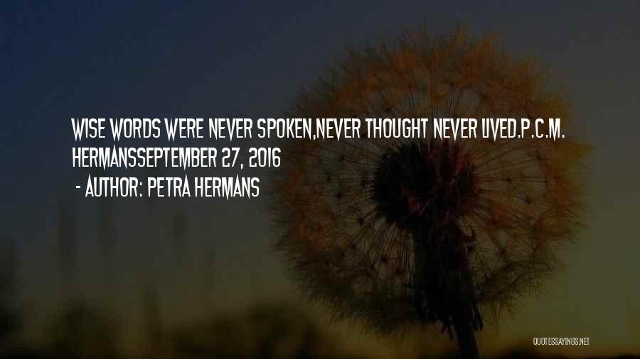 September 1 Quotes By Petra Hermans