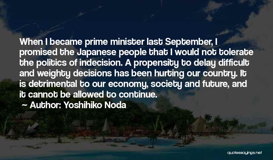 September 1 Quotes By Yoshihiko Noda