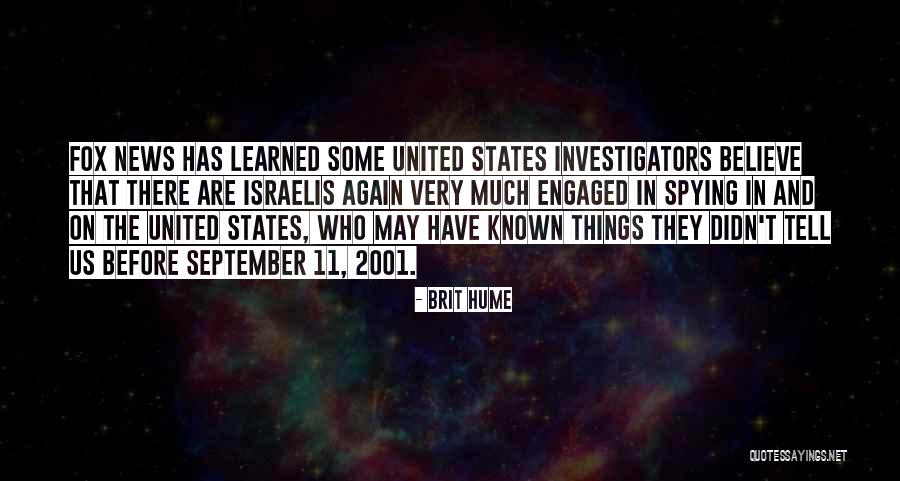 September 11 2001 Quotes By Brit Hume