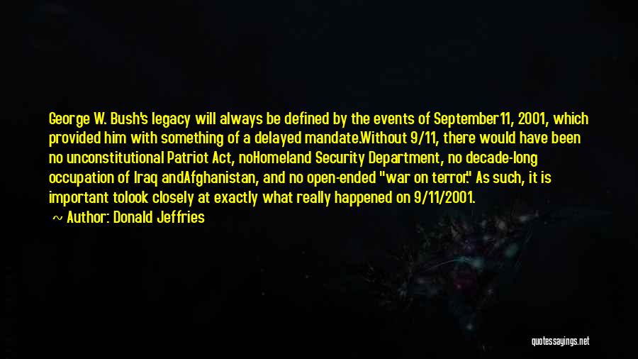 September 9/11 Quotes By Donald Jeffries