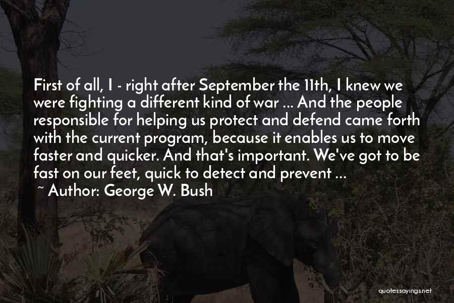 September First Quotes By George W. Bush