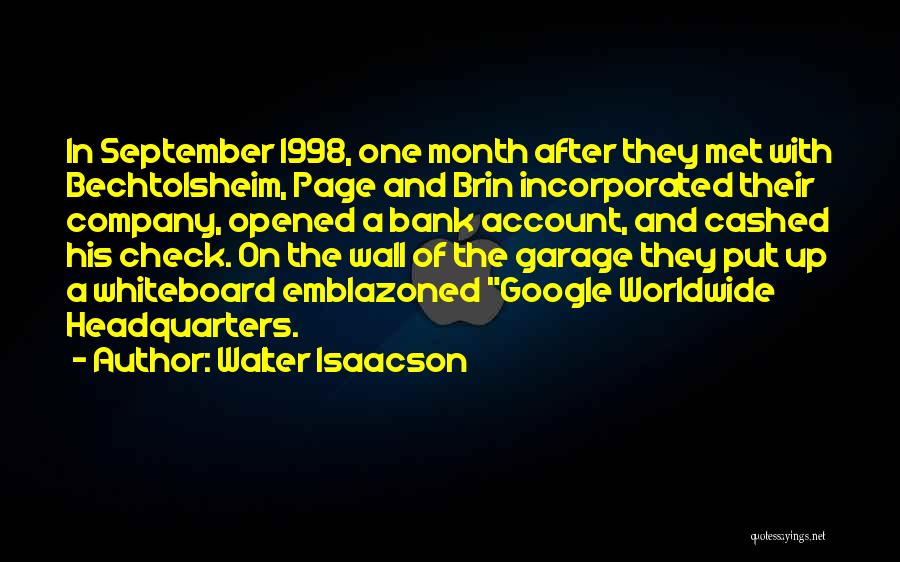 September Month Quotes By Walter Isaacson