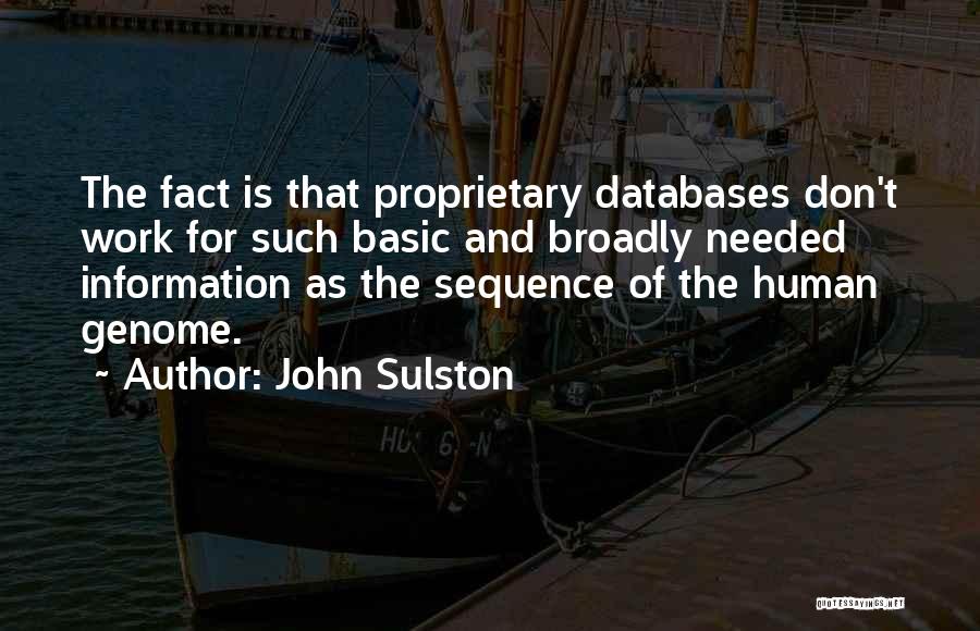 Sequence Quotes By John Sulston