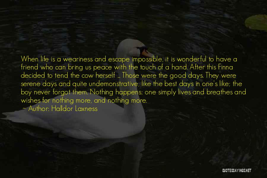 Serene Quotes By Halldor Laxness