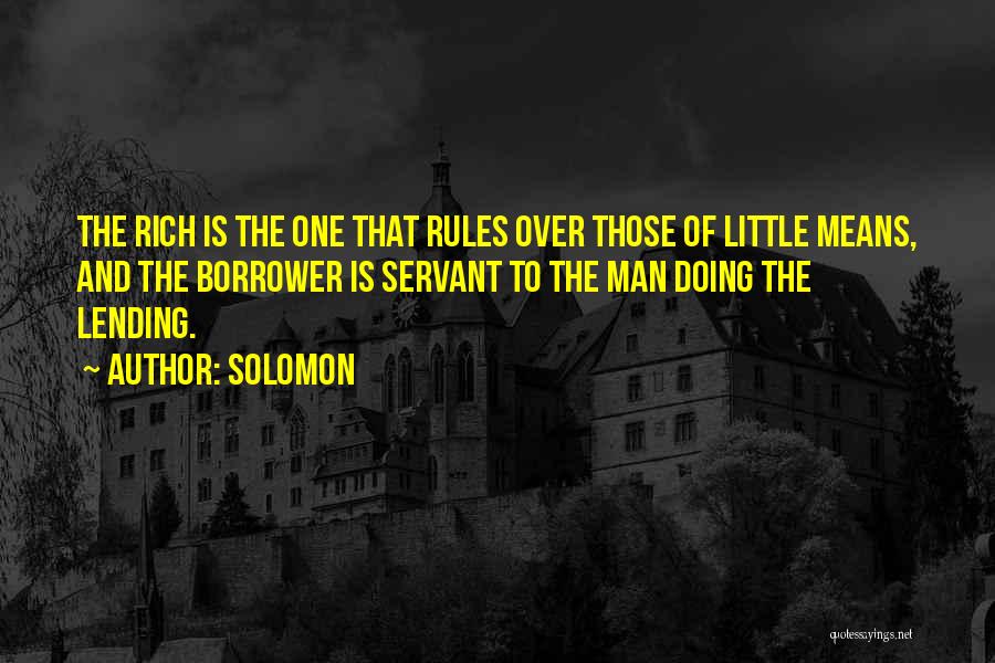 Servant Quotes By Solomon