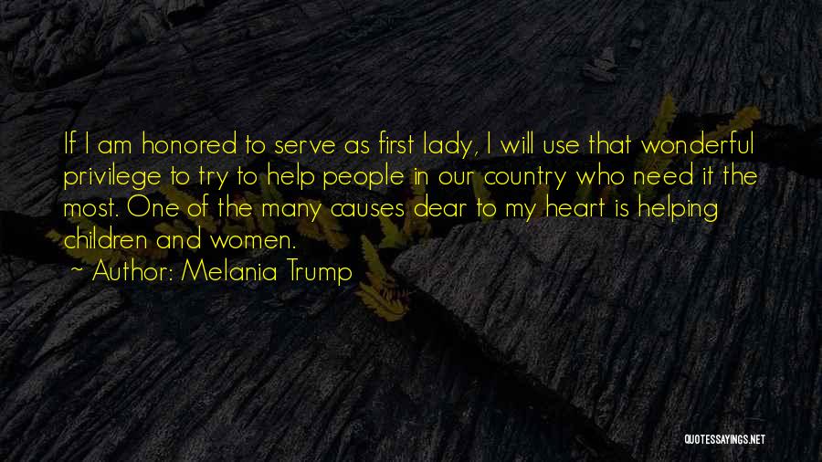 Serve Our Country Quotes By Melania Trump