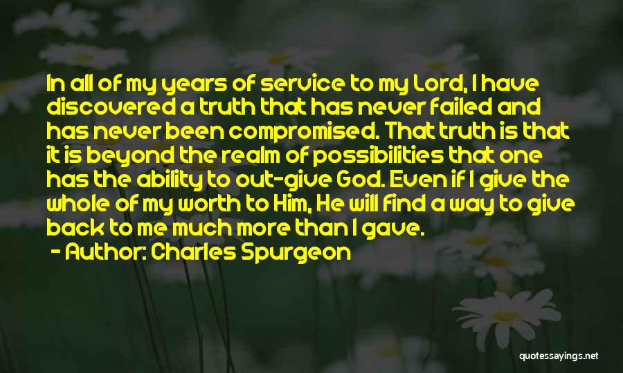 Service And Giving Back Quotes By Charles Spurgeon