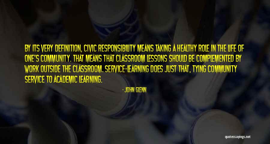 Service Definition Quotes By John Glenn