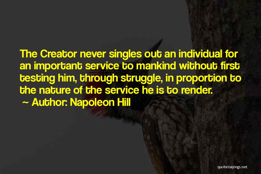 Service Mankind Quotes By Napoleon Hill