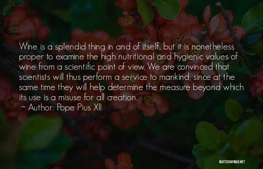 Service Mankind Quotes By Pope Pius XII