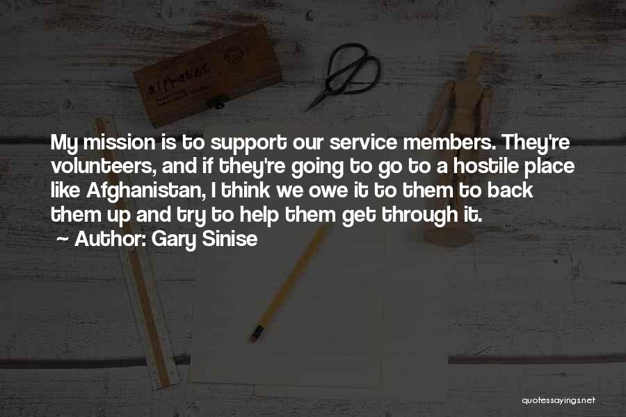 Service Members Quotes By Gary Sinise