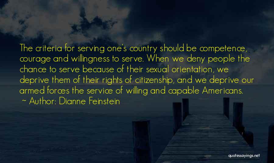 Service Orientation Quotes By Dianne Feinstein