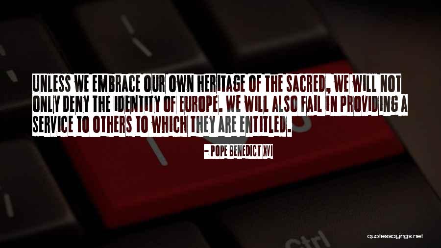 Service Providing Quotes By Pope Benedict XVI