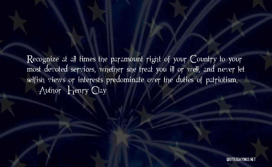 Service To Country Quotes By Henry Clay