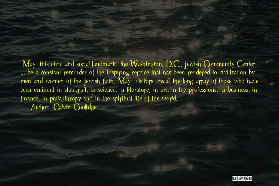 Service To The Community Quotes By Calvin Coolidge
