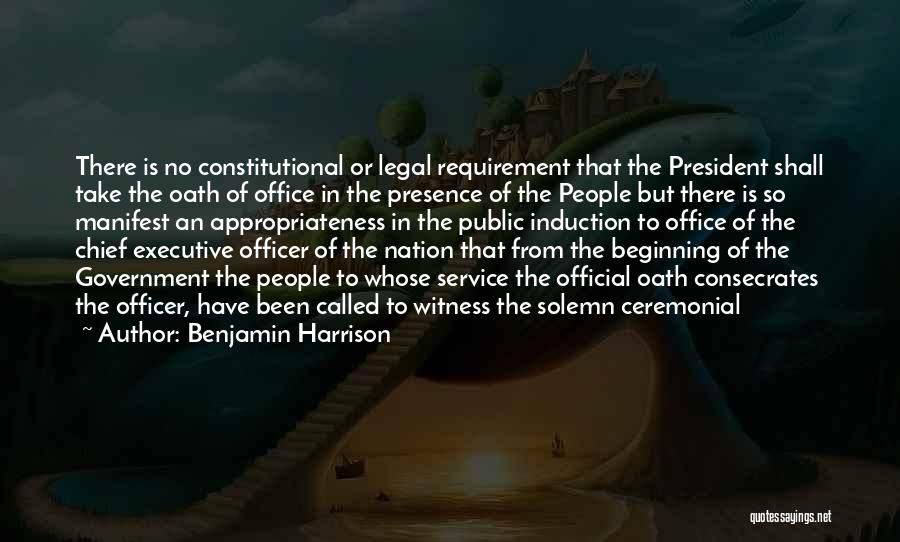 Service To The Nation Quotes By Benjamin Harrison